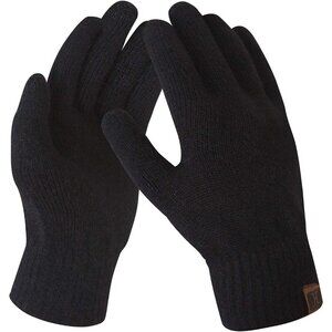 🆕 Women Black Stretch Thermal Magic Gloves Warm Winter Knitted Fleece Texting